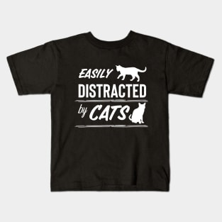 Easily distracted by cats for cat lovers Kids T-Shirt